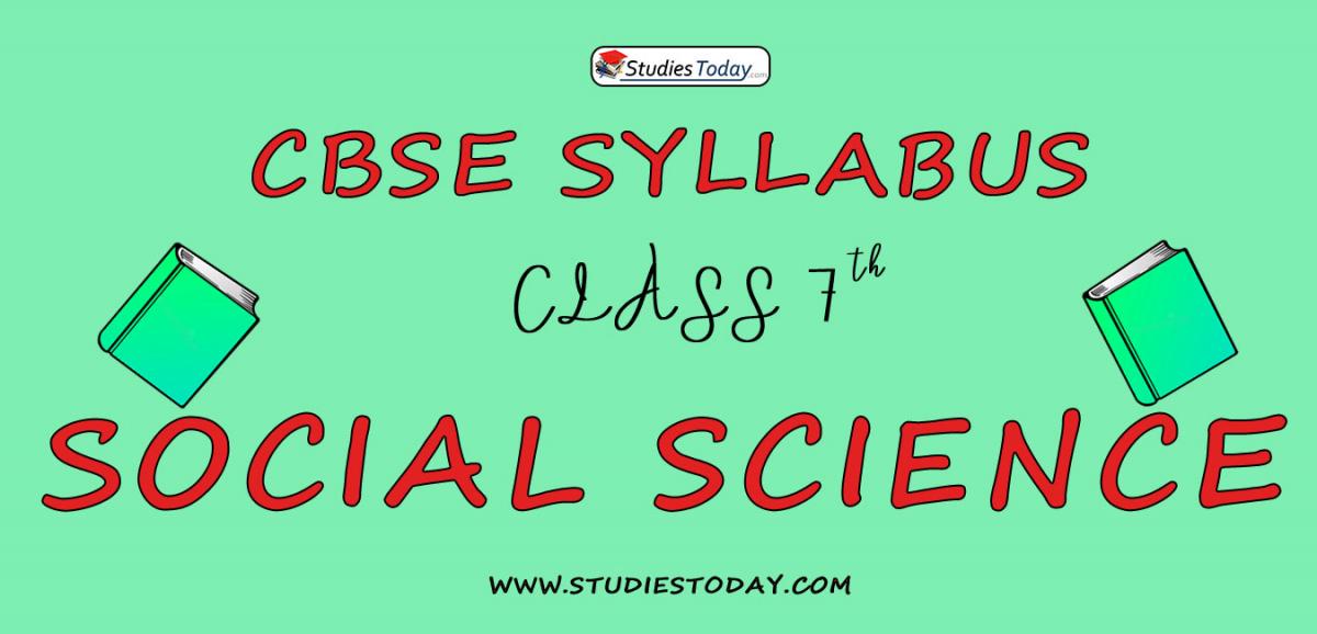 CBSE Class 7 Social Science Syllabus 2021